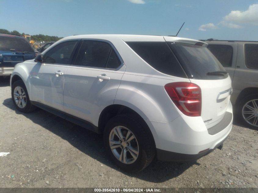VIN 2GNALBEKXH1566742 2017 CHEVROLET EQUINOX LS