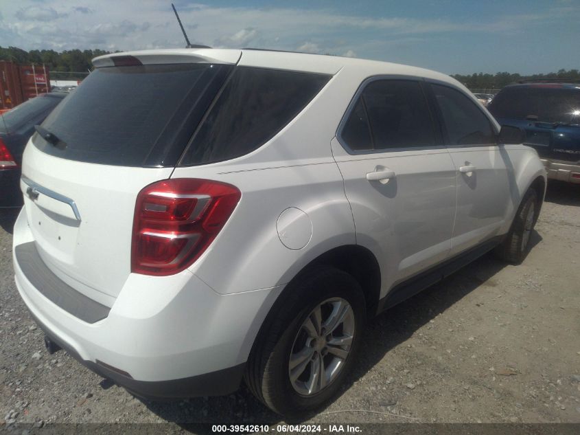 2017 Chevrolet Equinox Ls VIN: 2GNALBEKXH1566742 Lot: 39542610