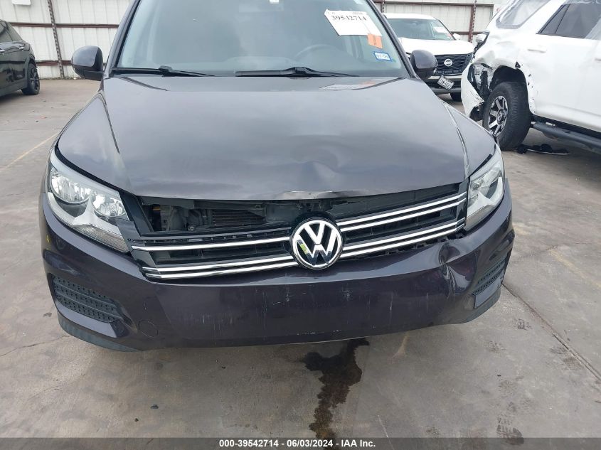 2016 Volkswagen Tiguan S VIN: WVGAV7AX2GW587993 Lot: 39542714