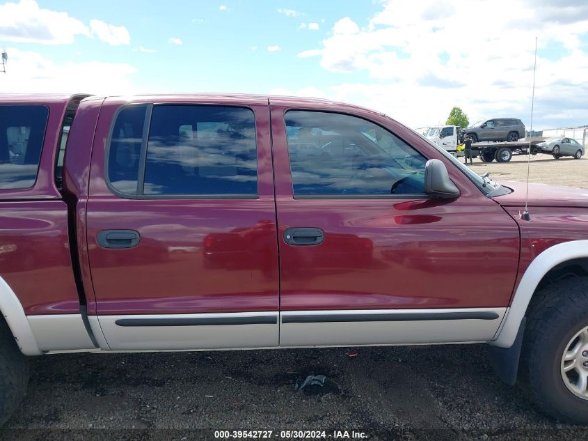 2003 Dodge Dakota Slt VIN: 1D7HG48N13S124492 Lot: 39542727