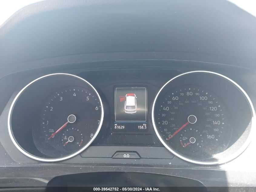 2019 Volkswagen Tiguan 2.0T S VIN: 3VV1B7AX8KM163919 Lot: 39542752