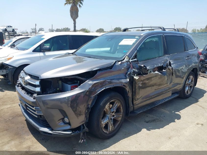 2017 TOYOTA HIGHLANDER LIMITED - 5TDYZRFH2HS227144