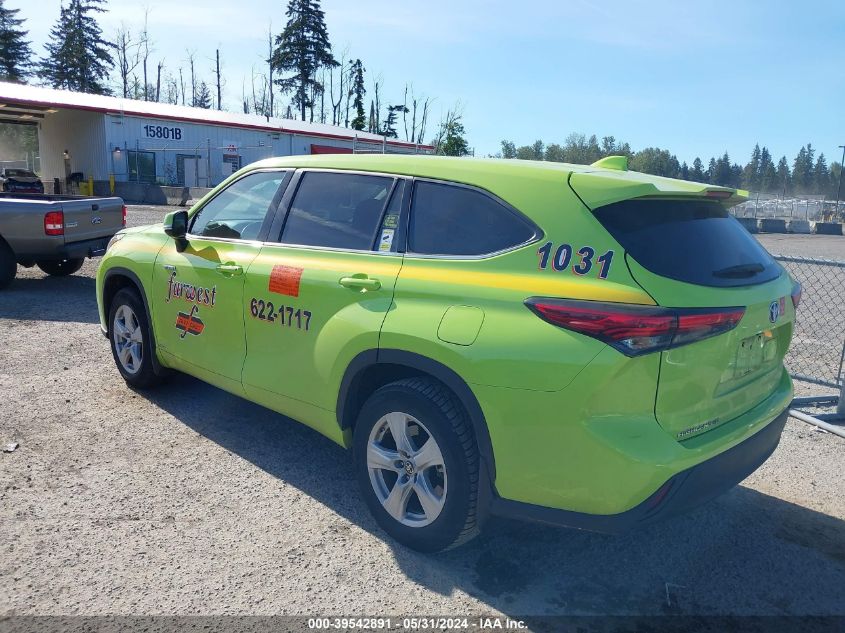 2021 Toyota Highlander Hybrid Le VIN: 5TDBBRCH7MS528775 Lot: 39542891