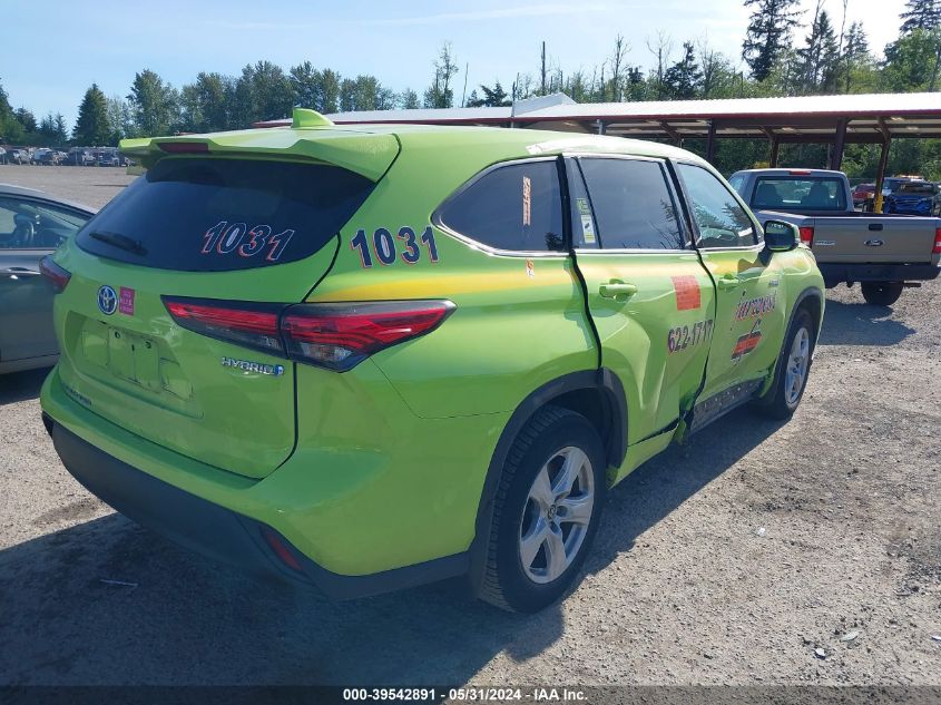 2021 Toyota Highlander Hybrid Le VIN: 5TDBBRCH7MS528775 Lot: 39542891