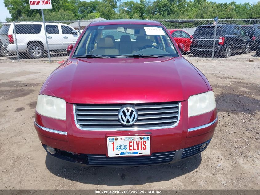 2001 Volkswagen Passat Gls V6 VIN: WVWPH63BX1P131212 Lot: 39542916