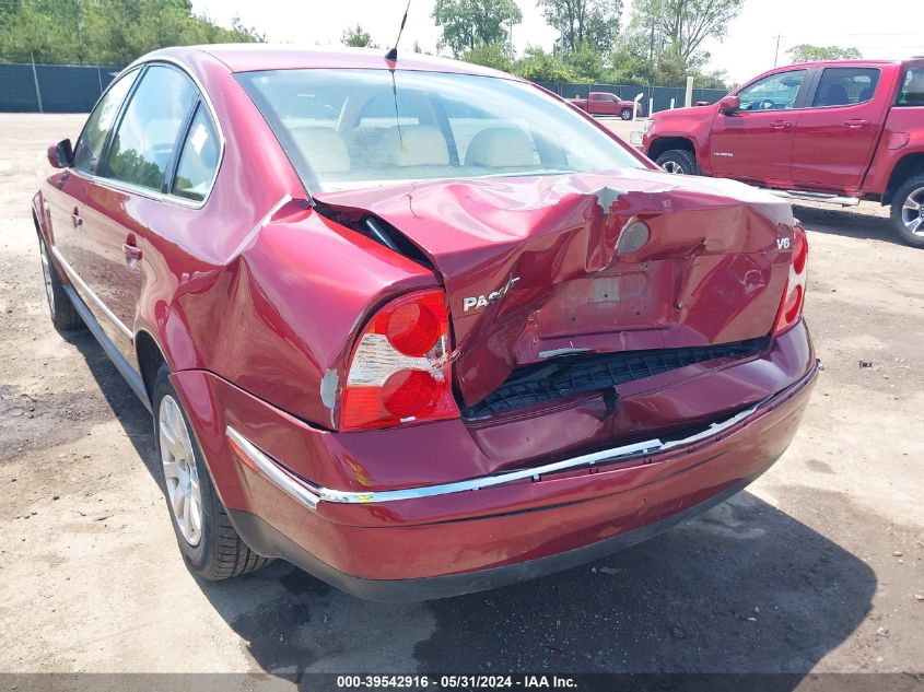 2001 Volkswagen Passat Gls V6 VIN: WVWPH63BX1P131212 Lot: 39542916