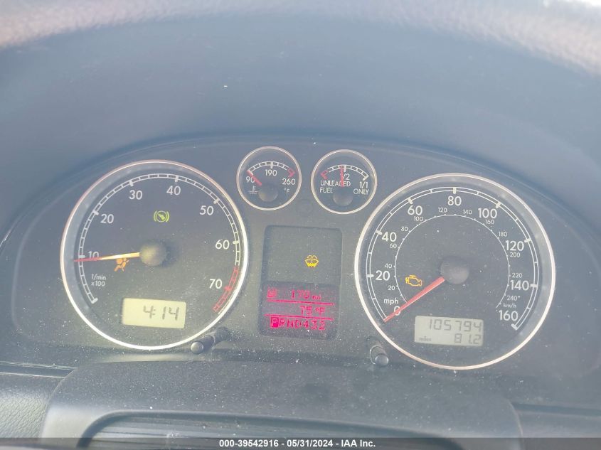 2001 Volkswagen Passat Gls V6 VIN: WVWPH63BX1P131212 Lot: 39542916