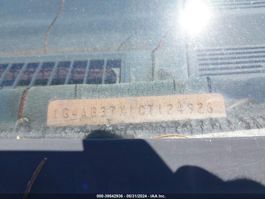 1982 Buick Skylark X-Body VIN: 1G4AB37X1CT124926 Lot: 39542936