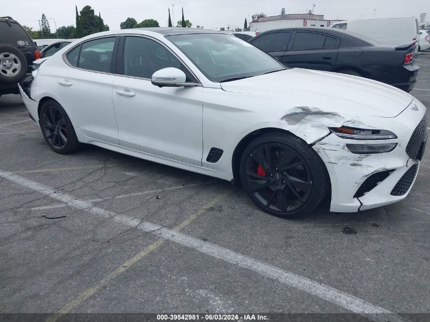 2022 Genesis G70 3.3T Rwd VIN: KMTG54TE9NU099062 Lot: 39542981