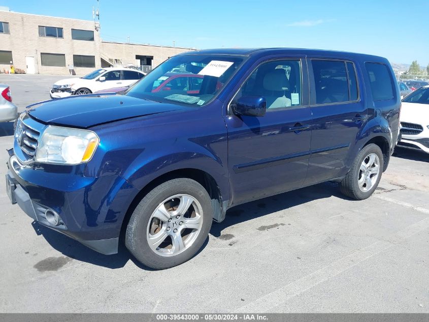 2013 Honda Pilot Ex-L VIN: 5FNYF4H54DB058273 Lot: 39543000