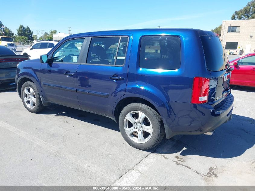 2013 Honda Pilot Ex-L VIN: 5FNYF4H54DB058273 Lot: 39543000