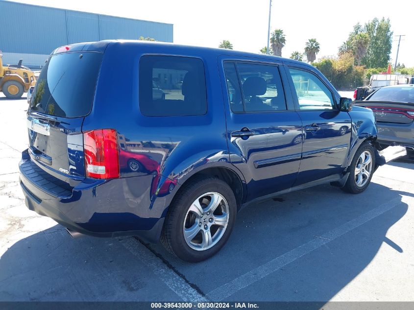 2013 Honda Pilot Ex-L VIN: 5FNYF4H54DB058273 Lot: 39543000