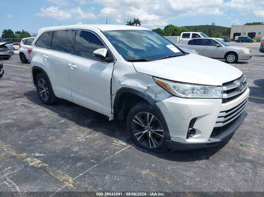 2018 Toyota Highlander Le VIN: 5TDZARFH8JS034823 Lot: 39543091