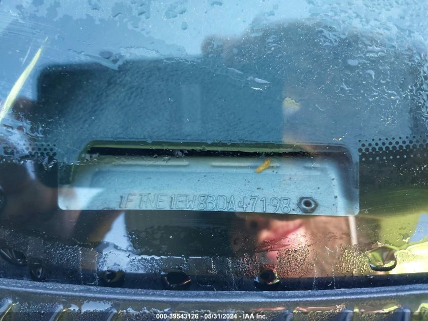 2011 Ford E-150 Commercial VIN: 1FTNE1EW8BDA47198 Lot: 39543126