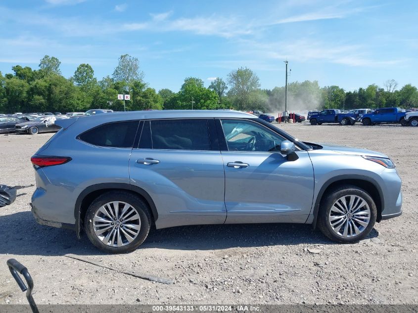 2023 Toyota Highlander Platinum VIN: 5TDKDRBH5PS006257 Lot: 39543133