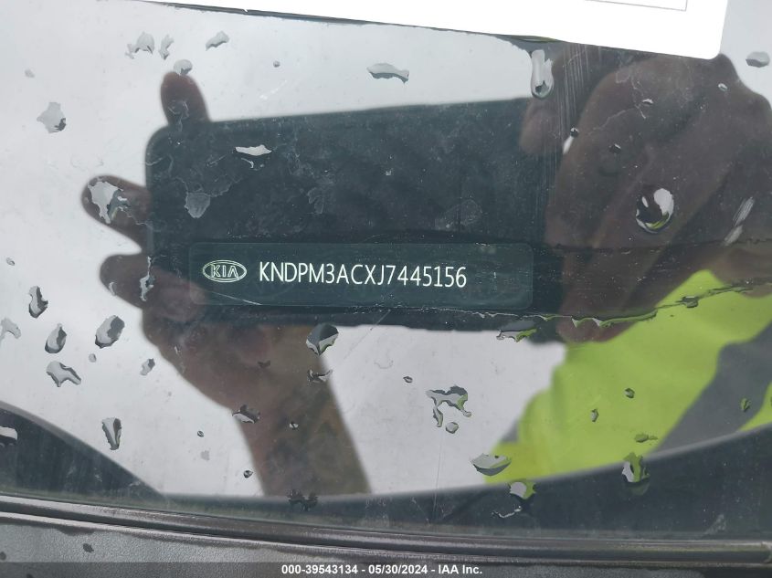 2018 Kia Sportage Lx VIN: KNDPM3ACXJ7445156 Lot: 39543134