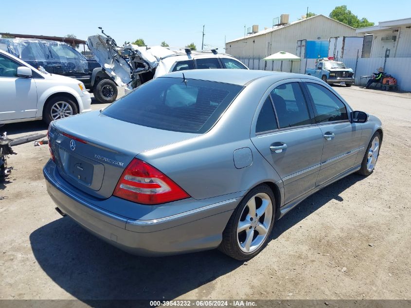 2005 Mercedes-Benz C 230 Kompressor Sport VIN: WDBRF40J25F610118 Lot: 39543232