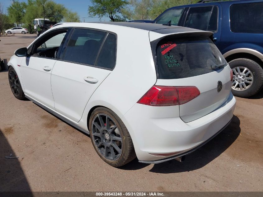 2015 Volkswagen Golf Gti VIN: 3VW4T7AU0FM080714 Lot: 39543248