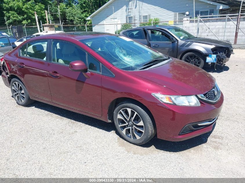 2013 Honda Civic Ex VIN: 2HGFB2F86DH551257 Lot: 39543330