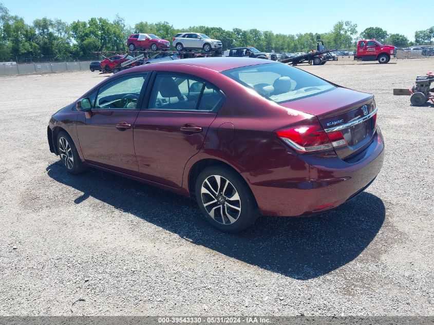 2013 Honda Civic Ex VIN: 2HGFB2F86DH551257 Lot: 39543330