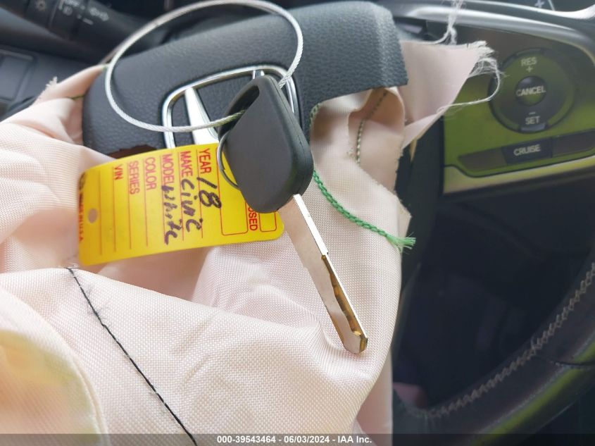 2018 Honda Civic Sport VIN: SHHFK7H48JU212487 Lot: 39543464