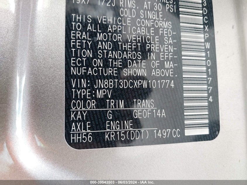 2023 NISSAN ROGUE PLATINUM - JN8BT3DCXPW101774