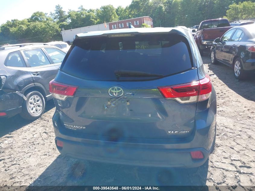2017 Toyota Highlander Xle VIN: 5TDJZRFH7HS454881 Lot: 39543548