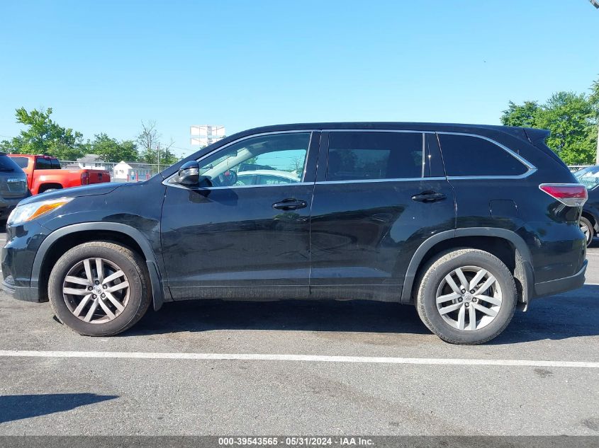 2015 Toyota Highlander Le V6 VIN: 5TDBKRFH0FS140690 Lot: 39543565