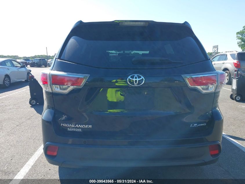 2015 Toyota Highlander Le V6 VIN: 5TDBKRFH0FS140690 Lot: 39543565
