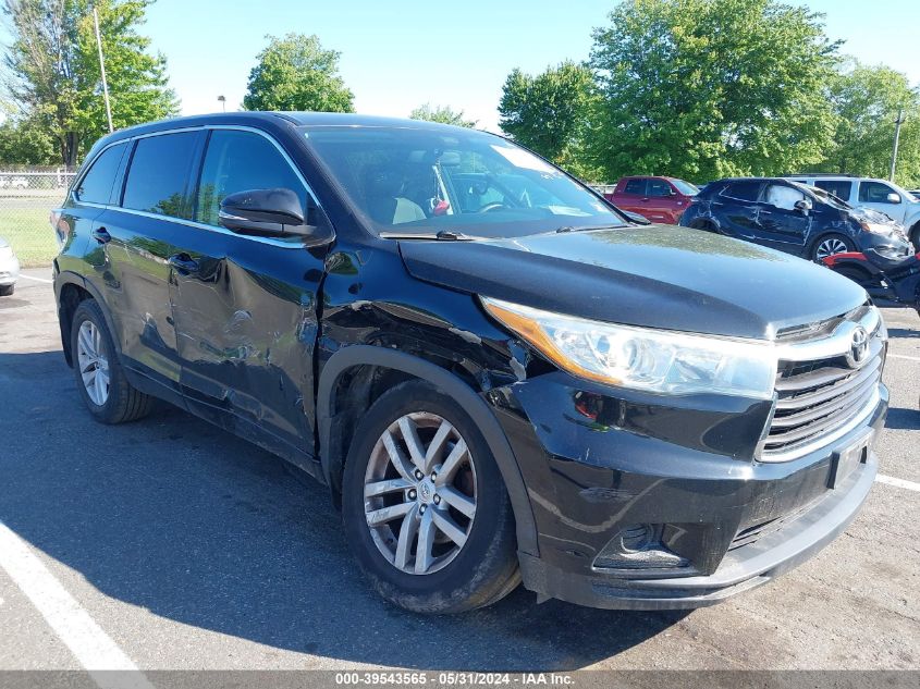 2015 Toyota Highlander Le V6 VIN: 5TDBKRFH0FS140690 Lot: 39543565