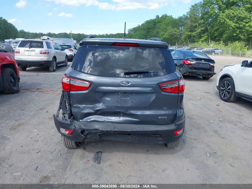 2020 Ford Ecosport Se VIN: MAJ6S3GL6LC314363 Lot: 39543598
