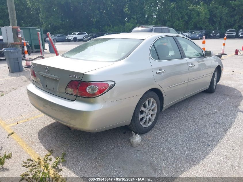 2004 Lexus Es 330 330 VIN: JTHBA30G345003308 Lot: 39543647