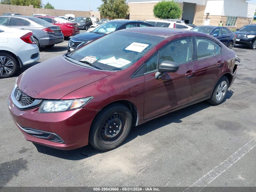 2015 Honda Civic Lx VIN: 19XFB2F56FE708241 Lot: 39543668