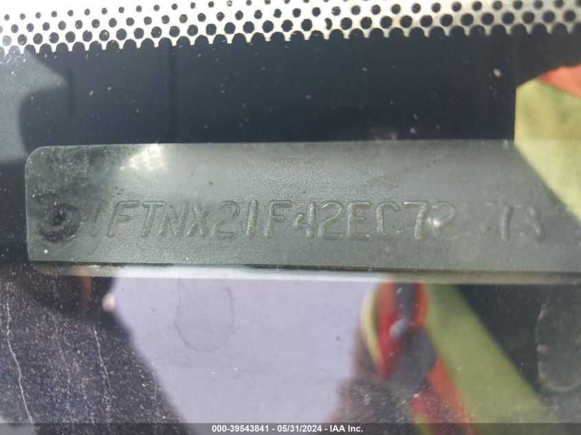 2002 Ford F-250 Lariat/Xl/Xlt VIN: 1FTNX21F42EC72573 Lot: 39543841