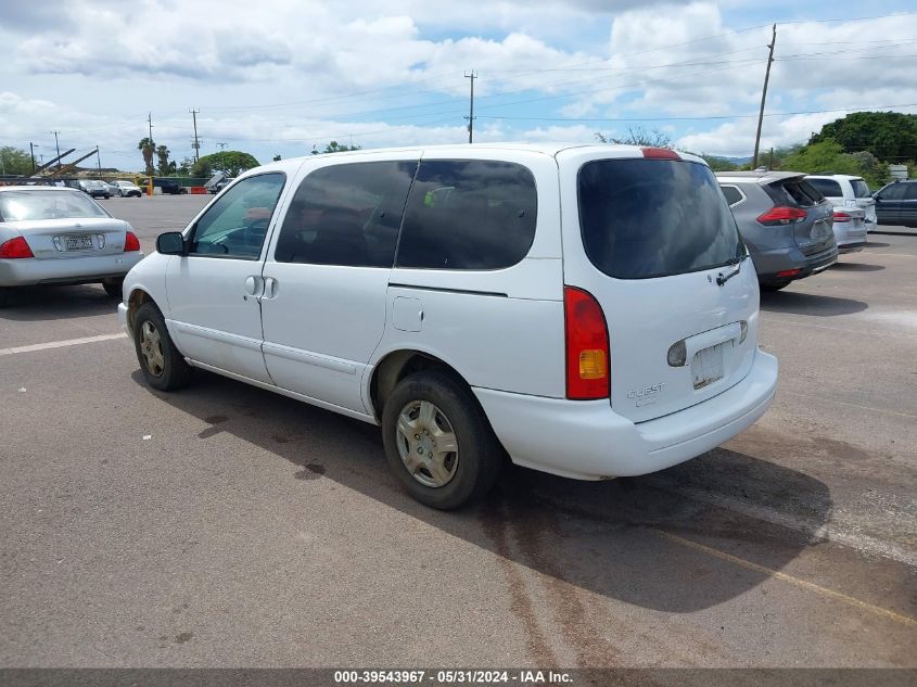 2000 Nissan Quest Gle/Gxe/Se-Cloth/Se-Leather VIN: 4N2XN11T0YD842577 Lot: 39543967