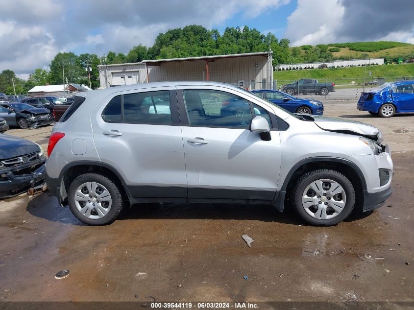 2016 Chevrolet Trax 1Ls VIN: 3GNCJKSBXGL257725 Lot: 39544119