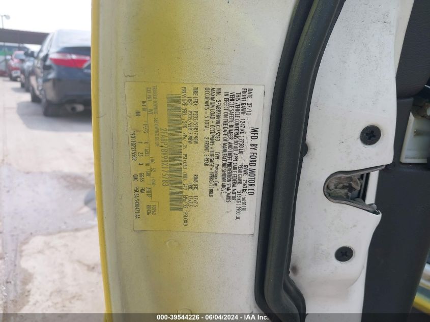 2011 Ford Crown Victoria Police Interceptor VIN: 2FABP7BV9BX175783 Lot: 39544226