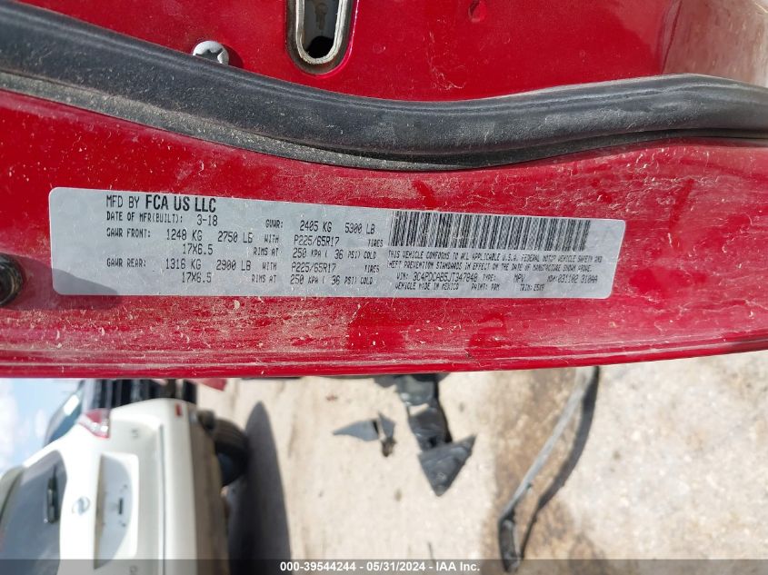 2018 Dodge Journey Se VIN: 3C4PDCAB5JT347848 Lot: 39544244