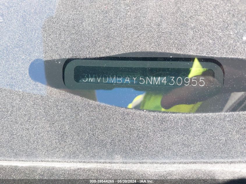 2022 Mazda Cx-30 2.5 Turbo VIN: 3MVDMBAY5NM430955 Lot: 39544265