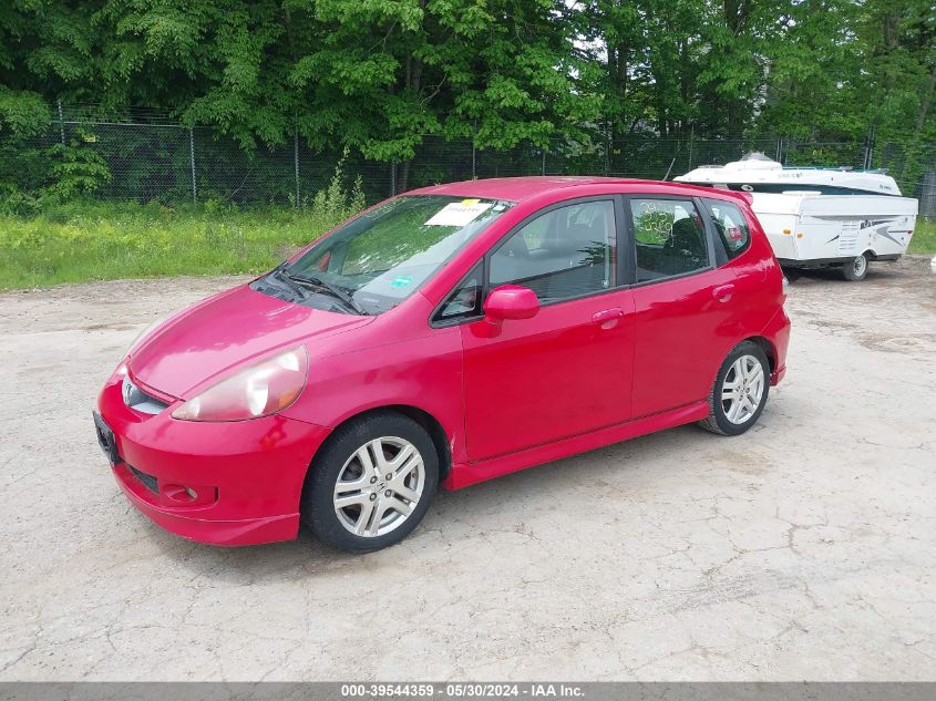 2008 Honda Fit Sport VIN: JHMGD37698S033303 Lot: 39544359