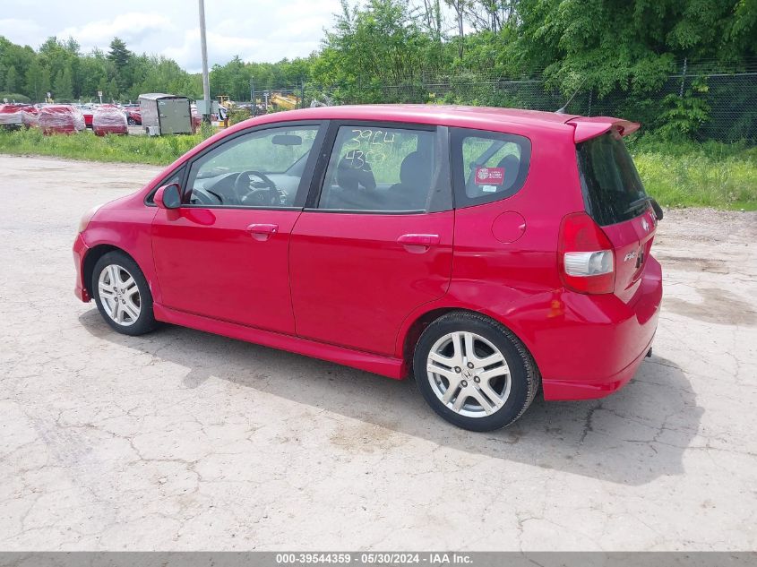 2008 Honda Fit Sport VIN: JHMGD37698S033303 Lot: 39544359