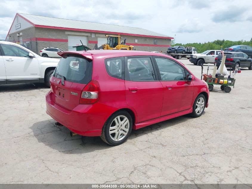 2008 Honda Fit Sport VIN: JHMGD37698S033303 Lot: 39544359