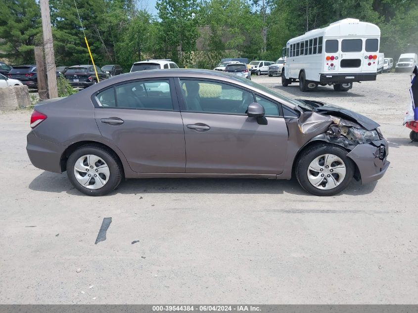 2013 Honda Civic Lx VIN: 2HGFB2F58DH593449 Lot: 39544384