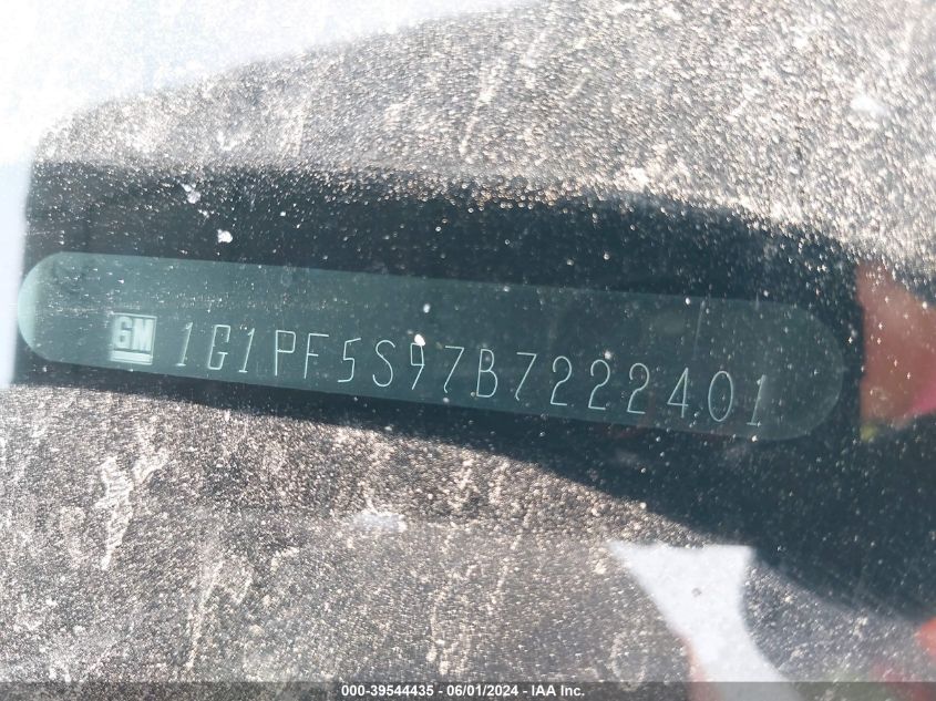 2011 Chevrolet Cruze 1Lt VIN: 1G1PF5S97B7222401 Lot: 39544435