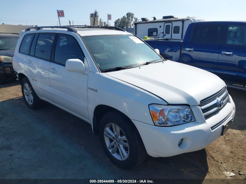 2007 Toyota Highlander Hybrid Limited V6 VIN: JTEGW21A270018697 Lot: 39544499