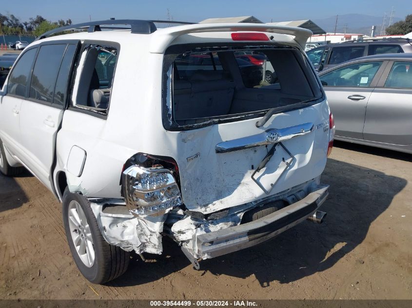 2007 Toyota Highlander Hybrid Limited V6 VIN: JTEGW21A270018697 Lot: 39544499