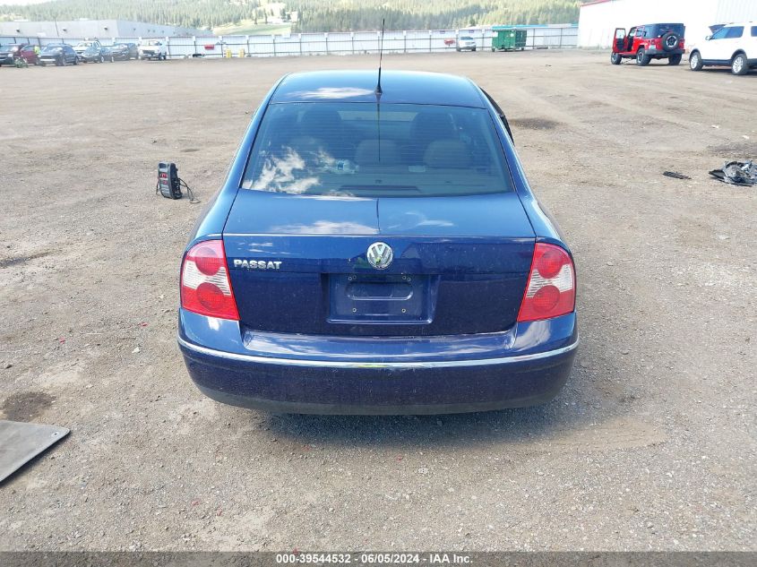 2003 Volkswagen Passat Gls VIN: WVWPD63B33P192223 Lot: 39544532