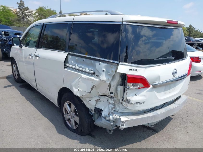 2016 Nissan Quest Platinum/S/Sl/Sv VIN: JN8AE2KP7G9154453 Lot: 39544605