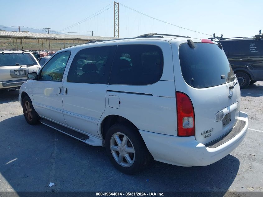 2001 Nissan Quest Gle VIN: 4N2ZN17T31D813998 Lot: 39544614