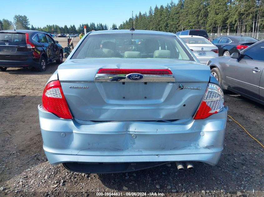 2010 Ford Fusion Hybrid VIN: 3FADP0L35AR406754 Lot: 39544631